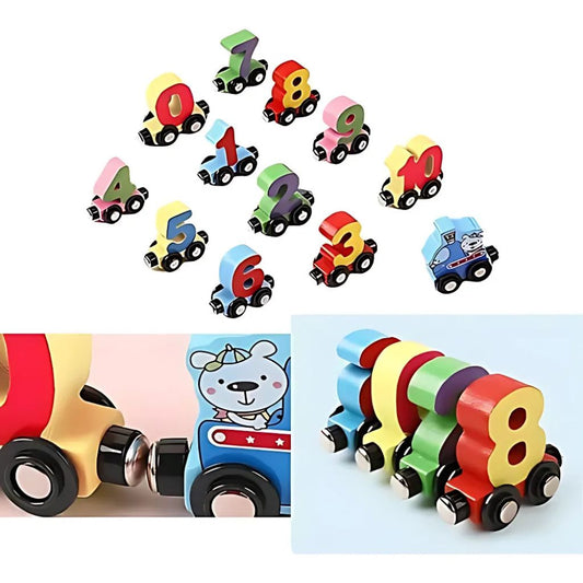 Tren Númerico Magnético de Madera