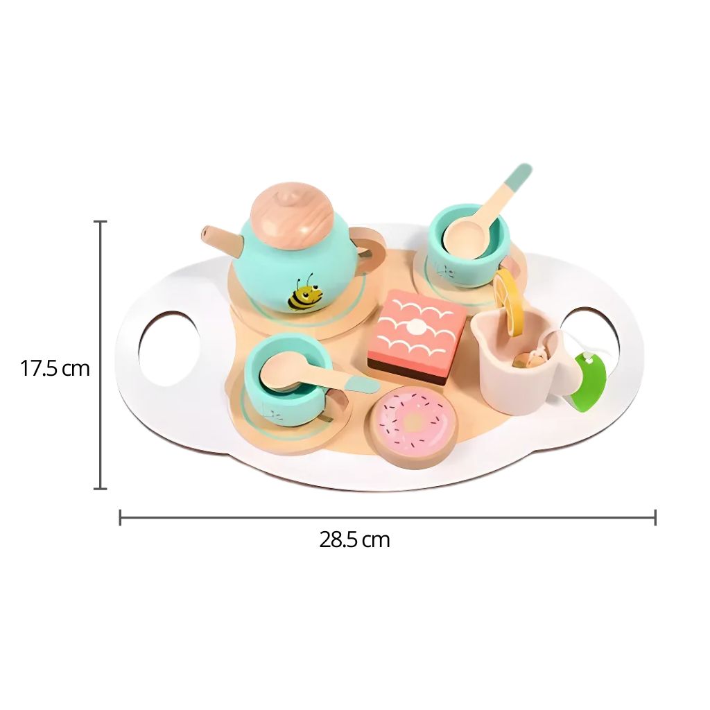 Juego de Té Dulce Abejita de Madera