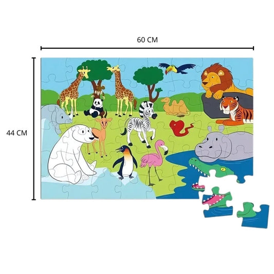 Rompecabezas Jumbo Animales Del Zoológico 35 Piezas