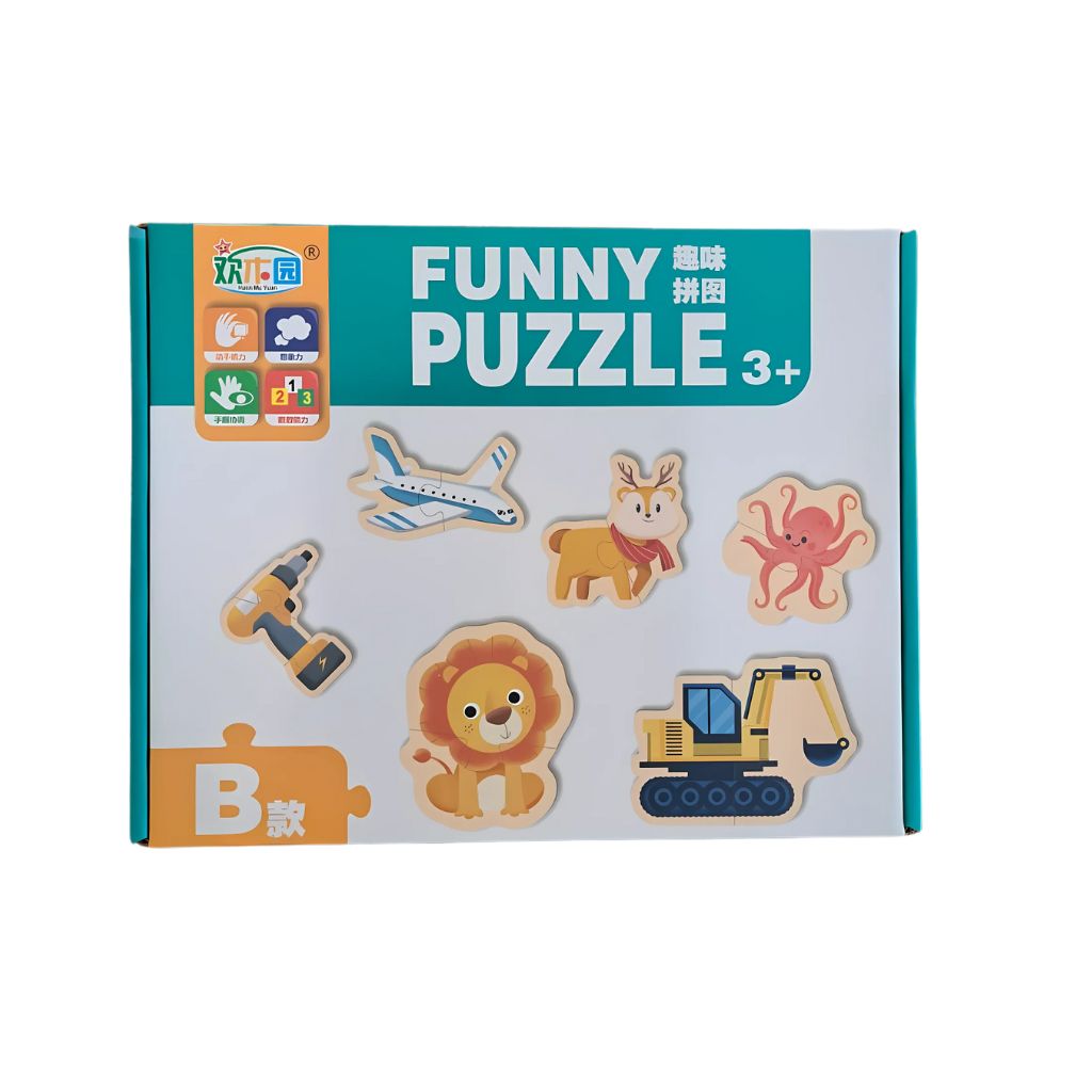 Rompecabezas Didáctico Mundo Animal y Construcción