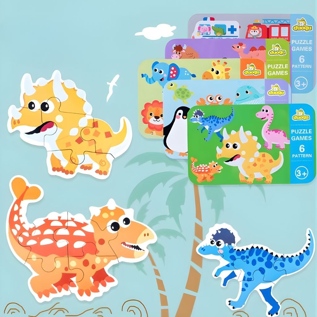 Rompecabezas Animales de la Selva en Estuche Metálico