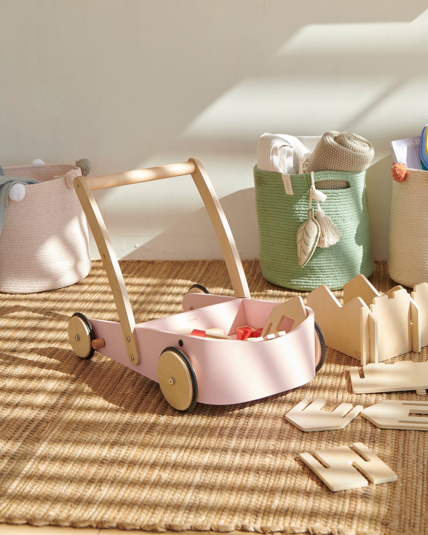 Carrito Andador Roda - Verde Agua