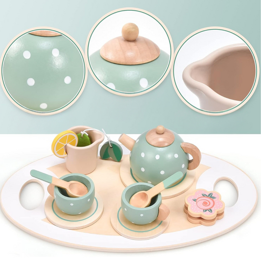 Juego de Té Madera Menta