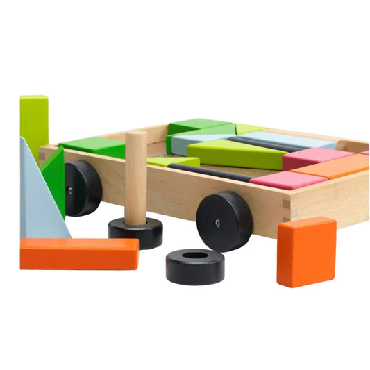 Carrito de Arrastre con Bloques de Madera