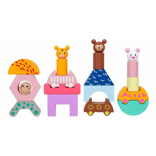 Set de Bloques de Madera Apilables