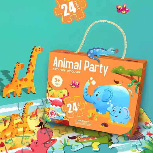 Rompecabezas Fiesta de Animales 24 Piezas