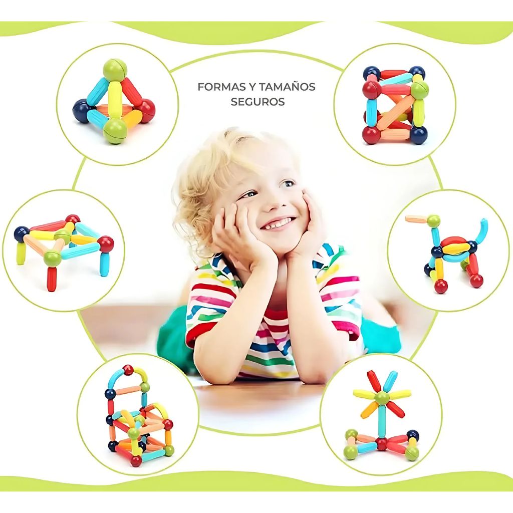Set de Construcción Magnética 36 Piezas