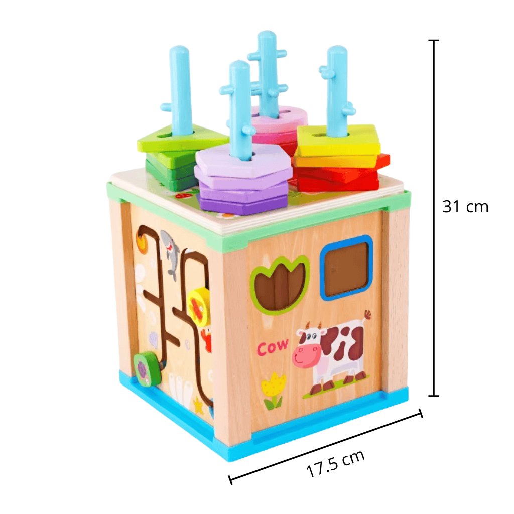 Cubo Didáctico 5 en 1 Animalitos