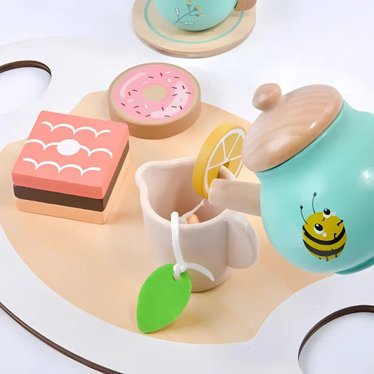 Juego de Té Dulce Abejita de Madera