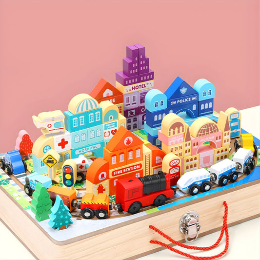 Ciudad Didáctica con Trencito de Madera a Pilas