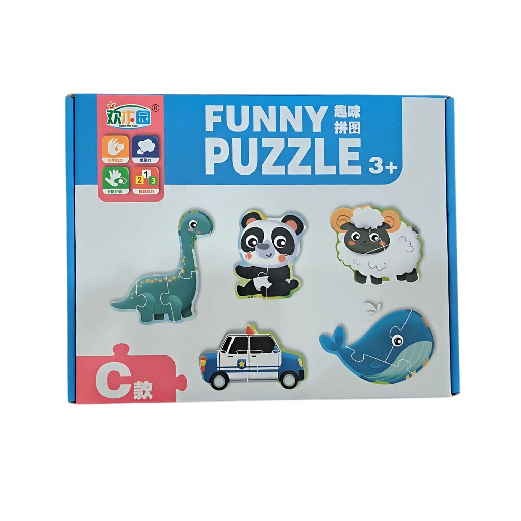 Rompecabezas Didáctico de Animales y Vehículos