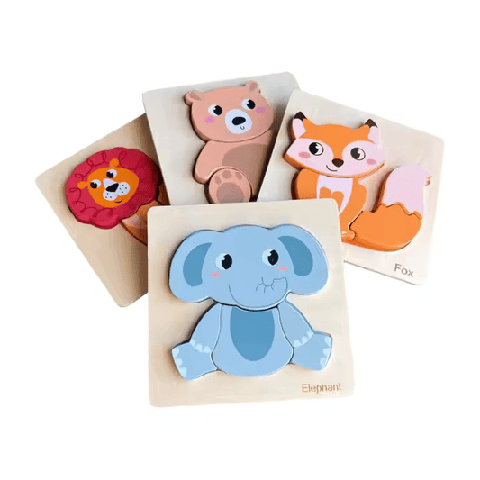 Set de 4 Rompecabezas Madera