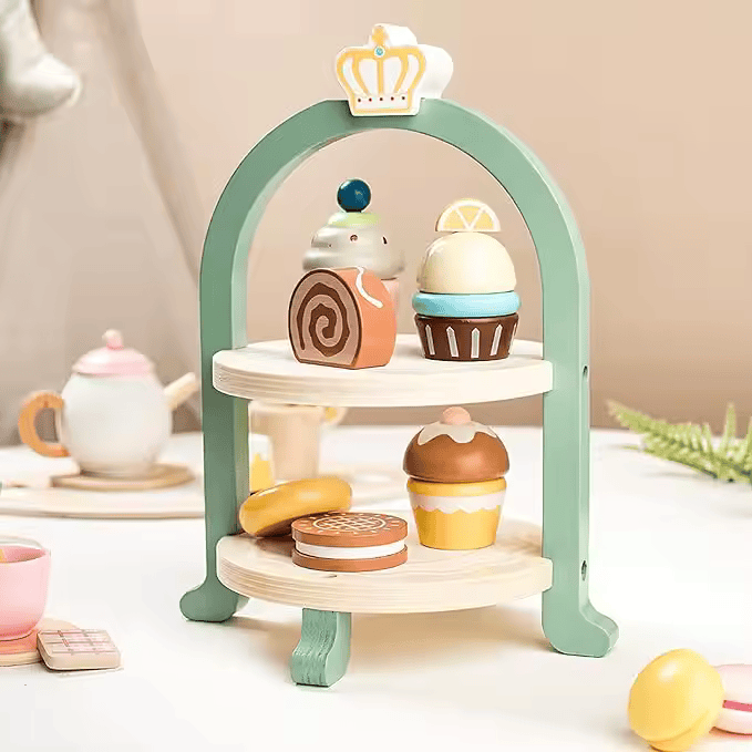 Set de Té y Pasteles Madera