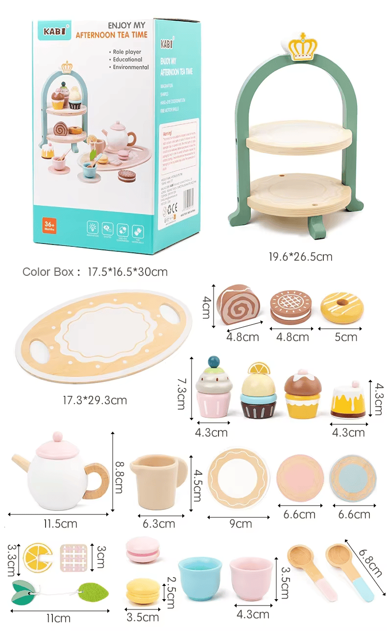 Set de Té y Pasteles Madera