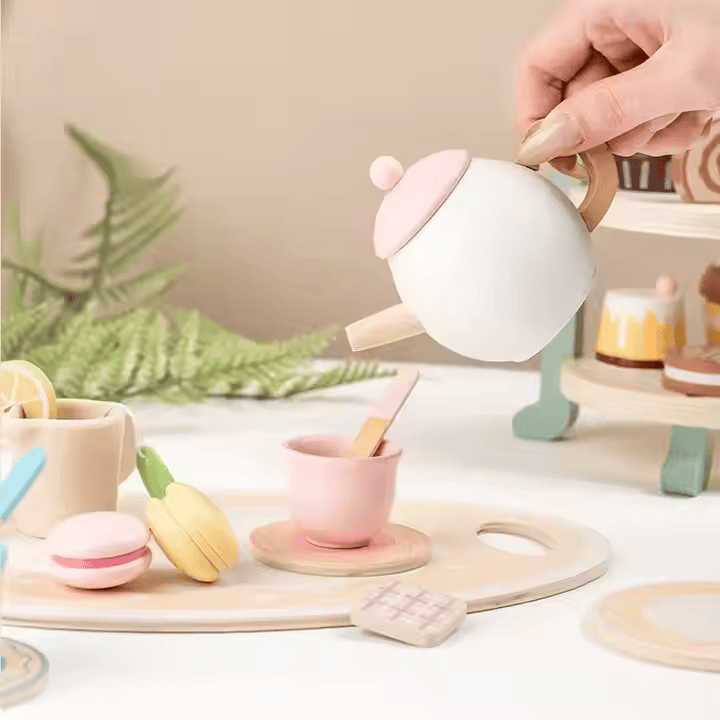 Set de Té y Pasteles Madera