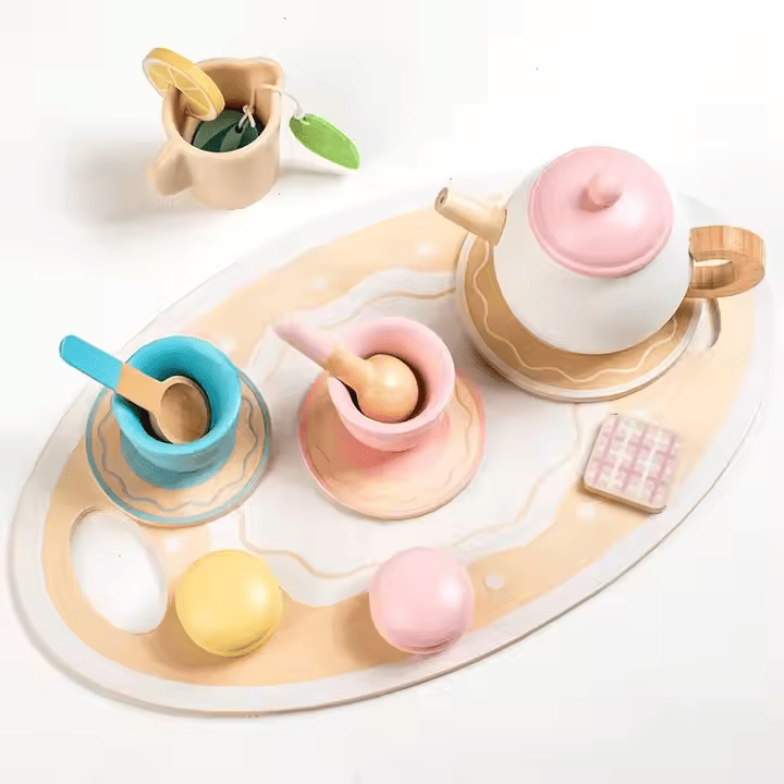 Set de Té y Pasteles Madera