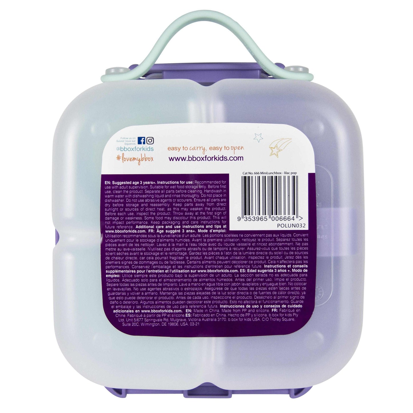Mini Lonchera B.Box Lilac Pop