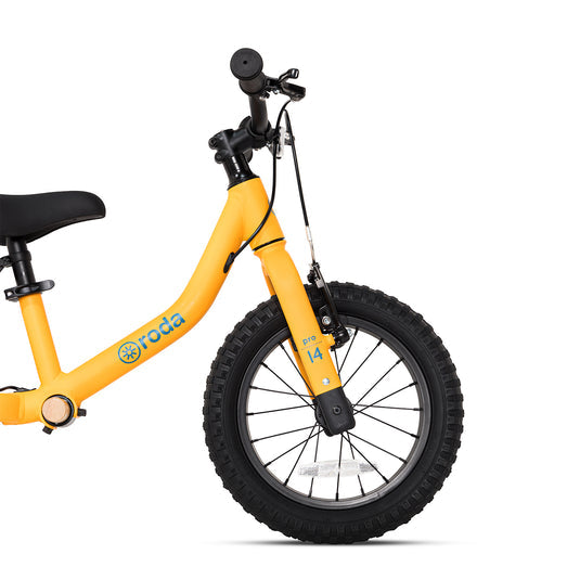 Bicicleta Roda Pro Series Aro 14 + Kit de Pedales - Naranjo