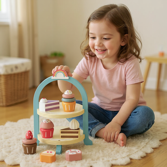 Juego de CupCakes y Postres de Madera