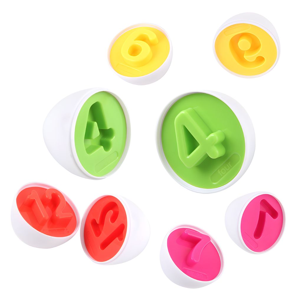 Set de Huevitos Didácticos con Números y Colores