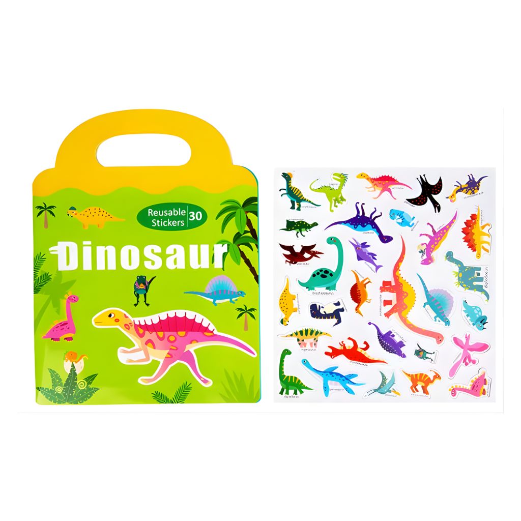 Libro de Stickers Magnéticos Reutilizables Dinosaurios
