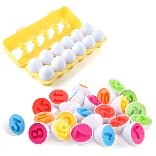 Set de Huevitos Didácticos con Números y Colores