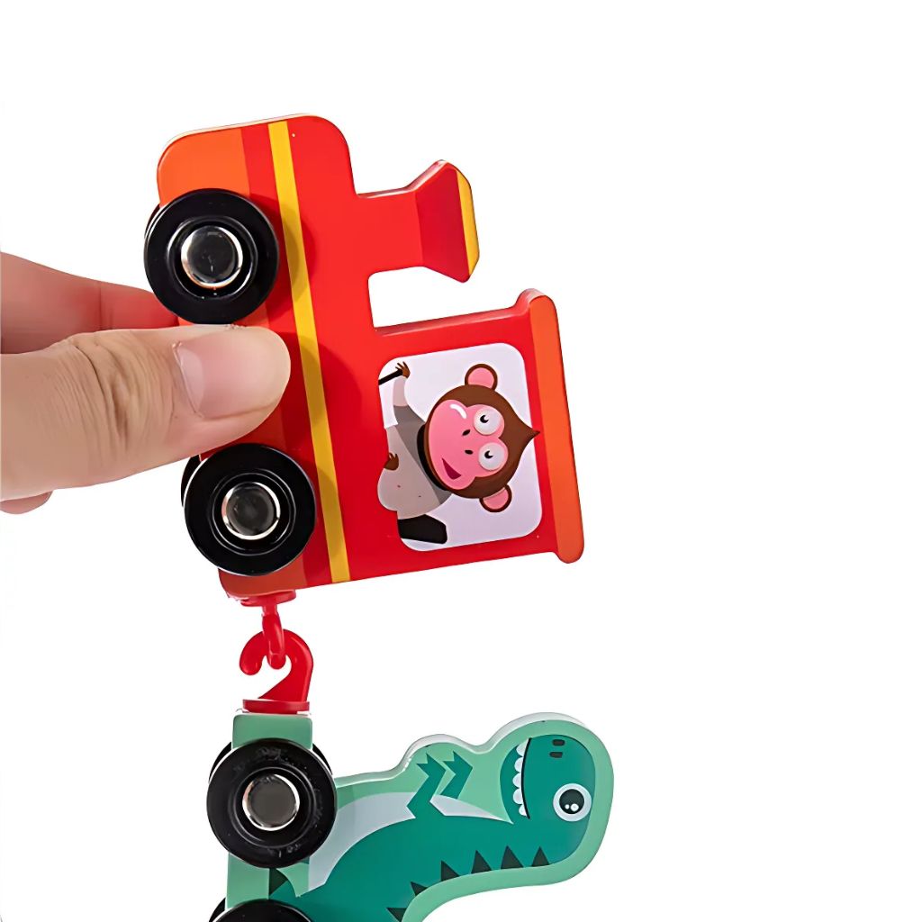 Dino Tren de Encaje y Números