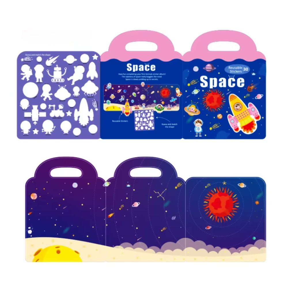 Libro de Stickers Magnéticos Reutilizables Espacio