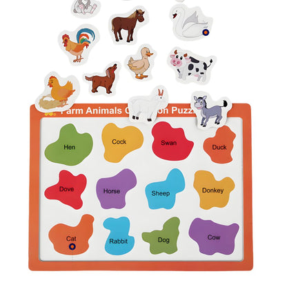 Tablero de Encaje Magnético Animalitos de la Granja