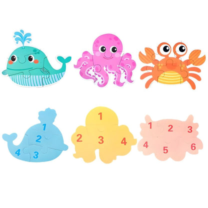 Rompecabezas Animales del Mar en Estuche Metálico