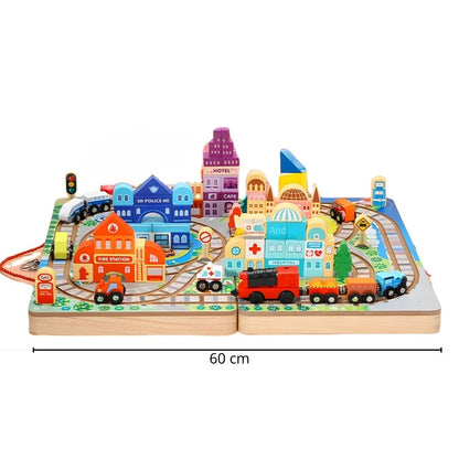 Ciudad Didáctica con Trencito de Madera a Pilas