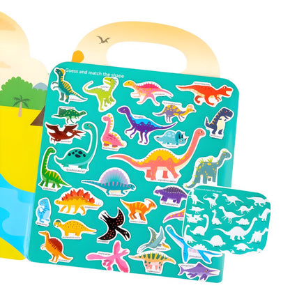 Libro de Stickers Magnéticos Reutilizables Dinosaurios