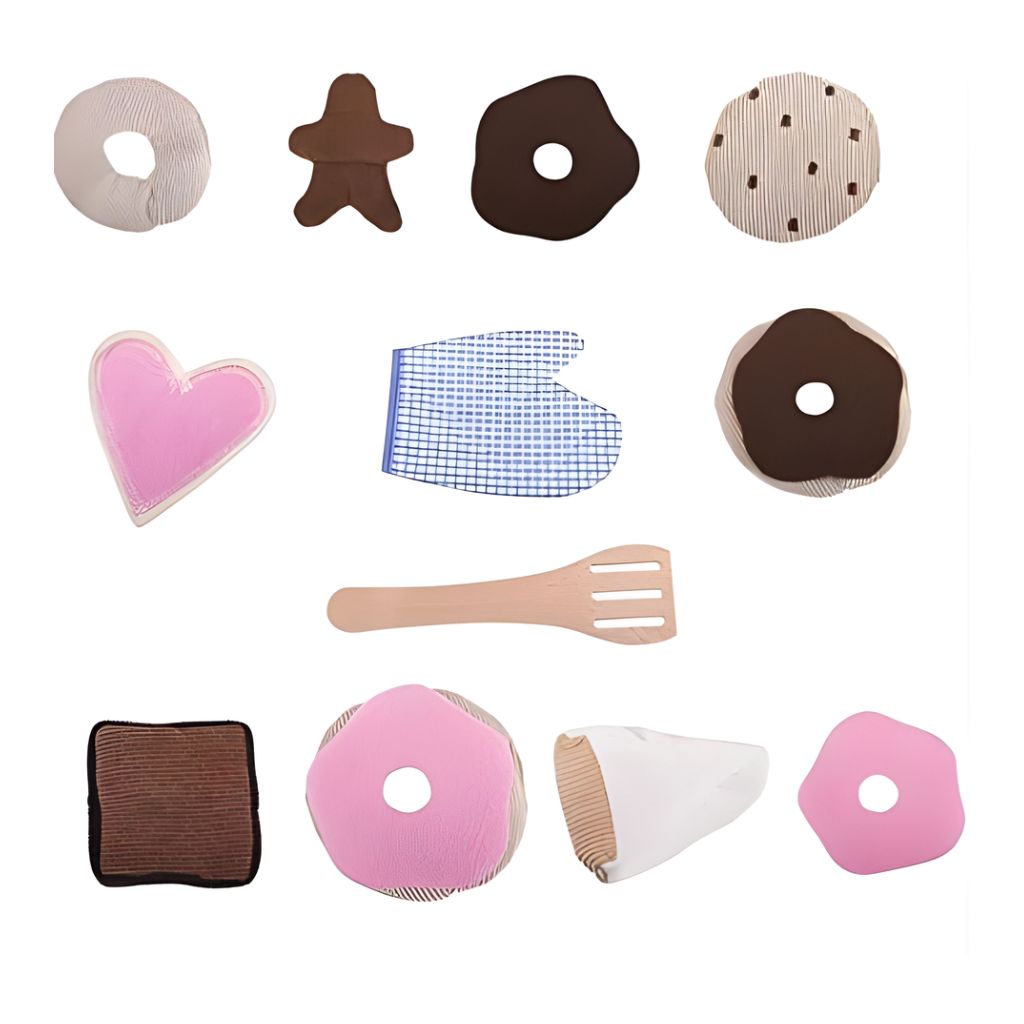 Set de Pastelería Suave y Esponjosa de Tela 12 Piezas