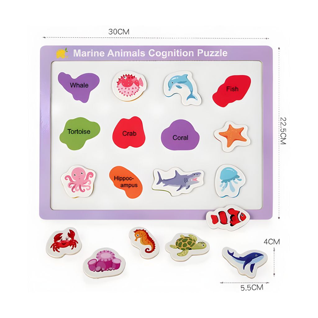 Tableros de Encaje Magnético Animalitos del Mar