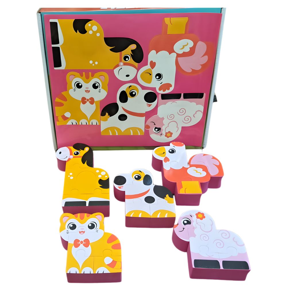 Rompecabezas Animalitos de la Granja de Goma Eva