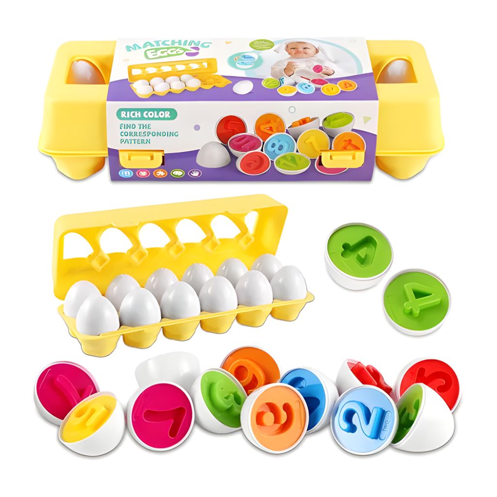 Set de Huevitos Didácticos con Números y Colores