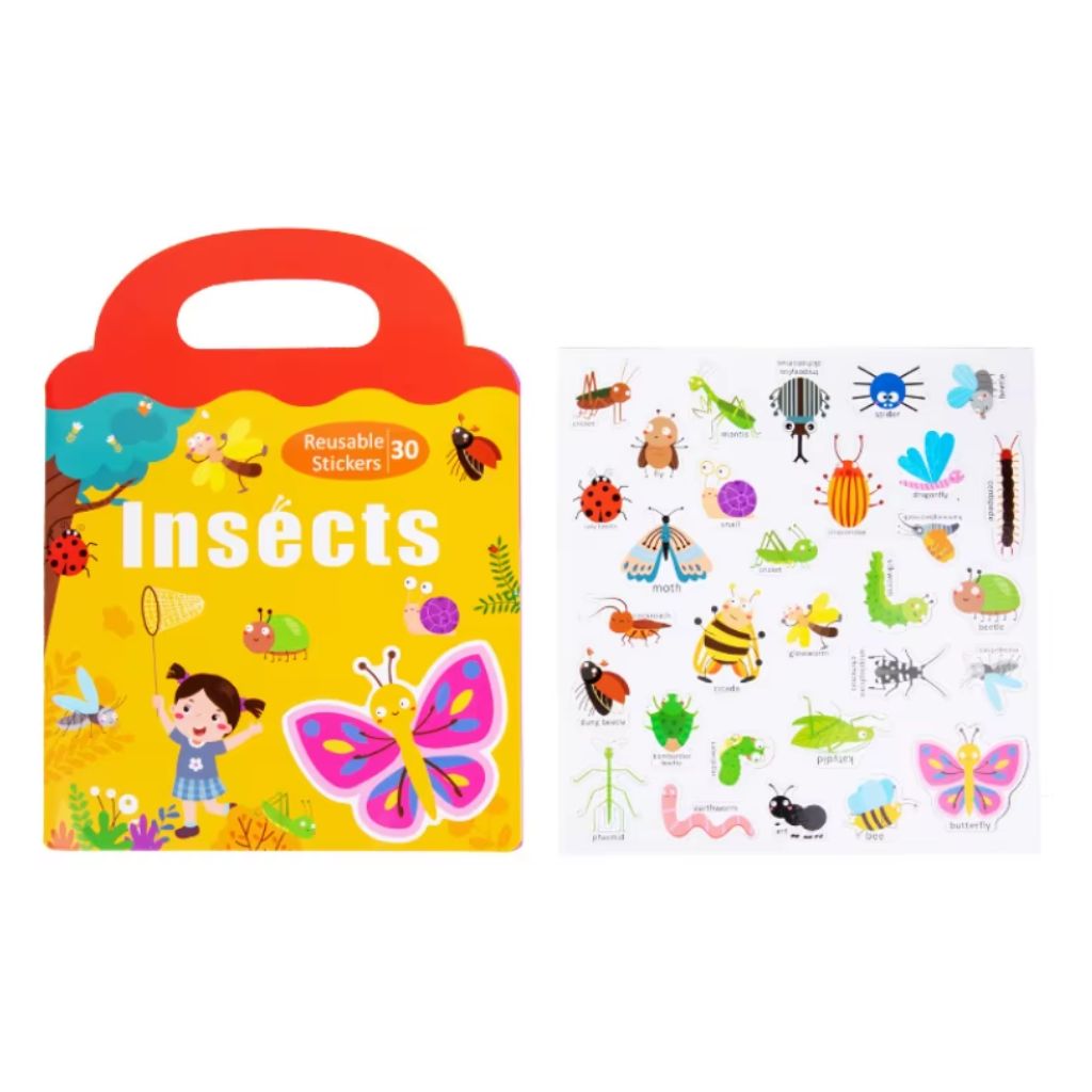 Libro de Stickers Magnéticos Reutilizables Insectos