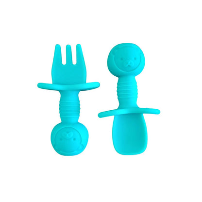 Set de Cubiertos de Silicona con Tope de Seguridad