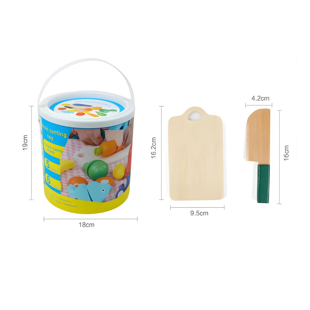 Set de Frutas y Verduras para Cortar con Velcro