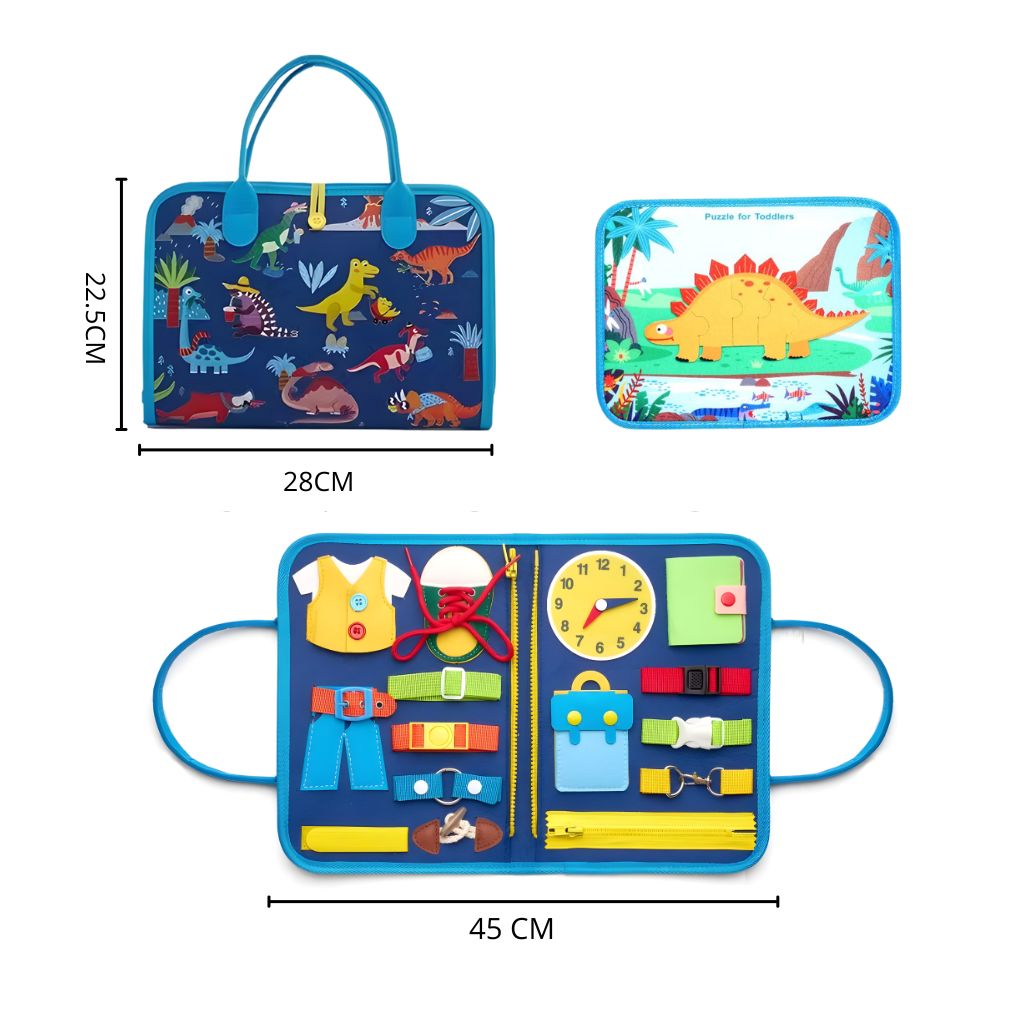 Maletín Sensorial Educativo Dino 8 en 1