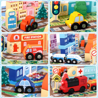 Ciudad Didáctica con Trencito de Madera a Pilas