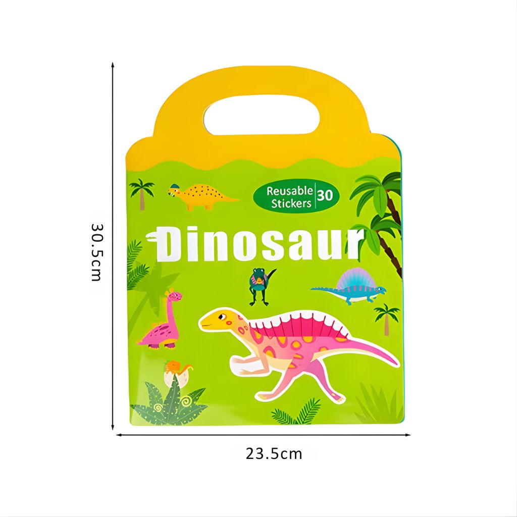 Libro de Stickers Magnéticos Reutilizables Dinosaurios