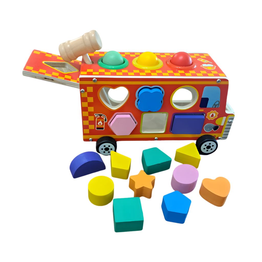 Camión de Bomberos Didáctico de Madera