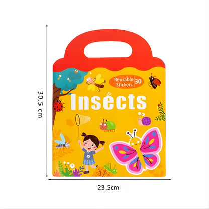 Libro de Stickers Magnéticos Reutilizables Insectos