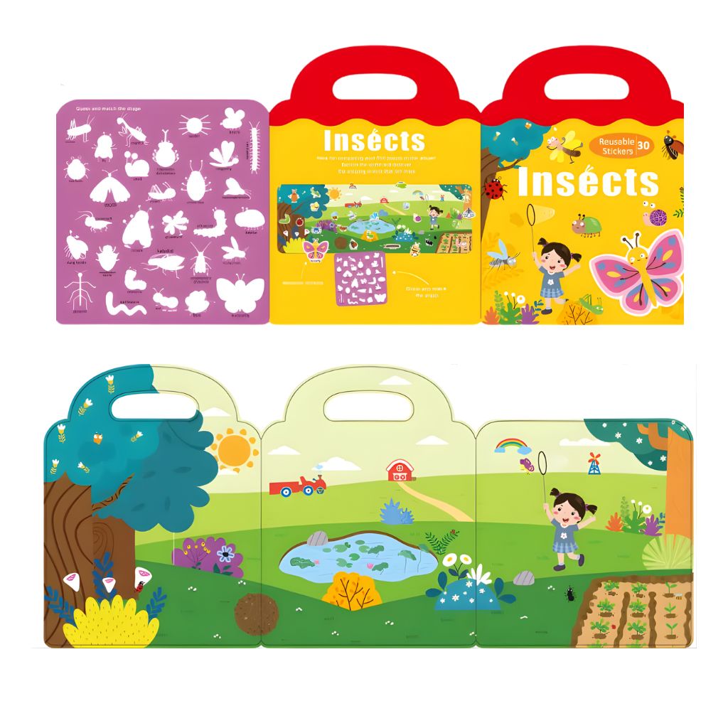 Libro de Stickers Magnéticos Reutilizables Insectos