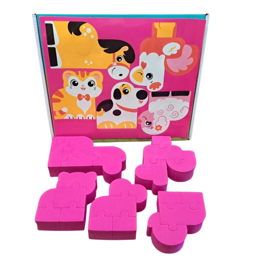 Rompecabezas Animalitos de la Granja de Goma Eva