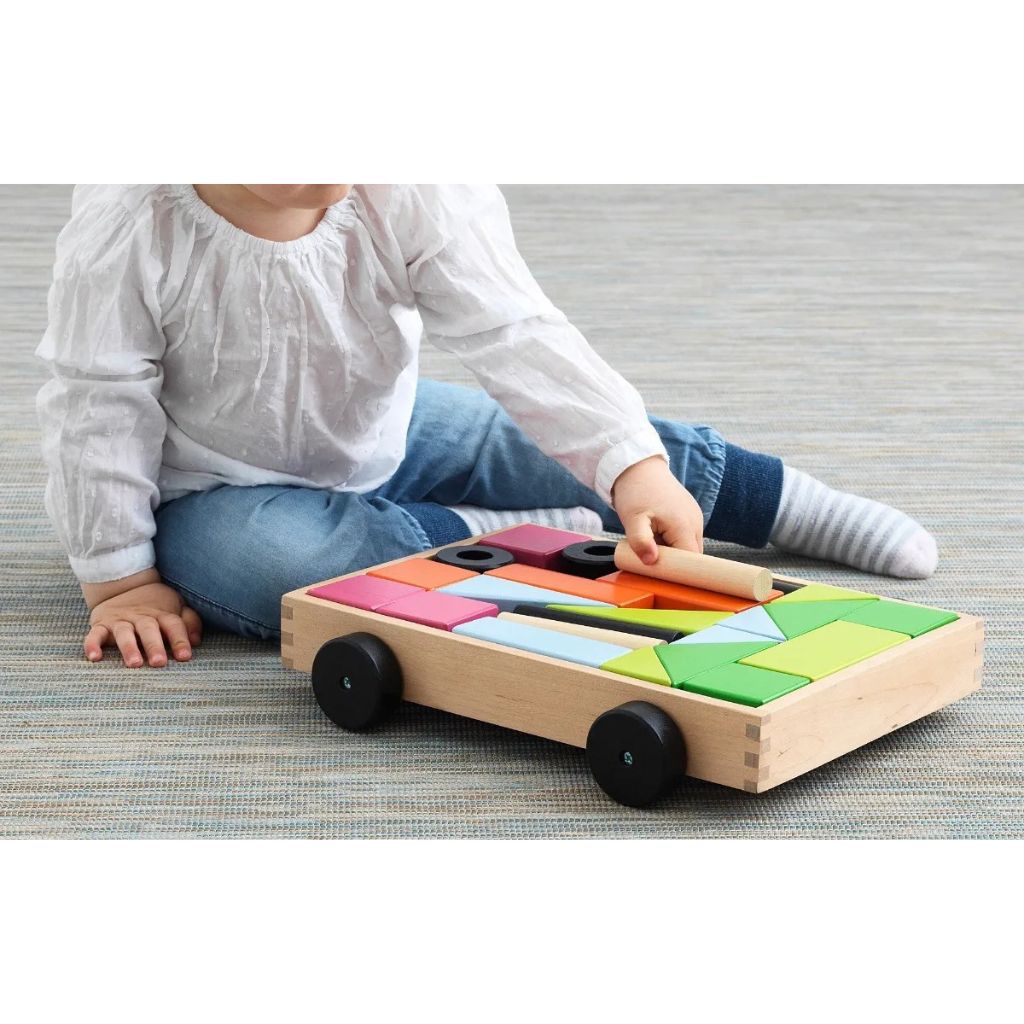Carrito de Arrastre con Bloques de Madera