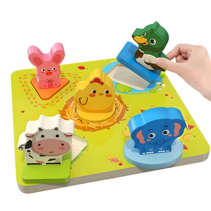 Encaje de Animalitos y Figuras Geométricas