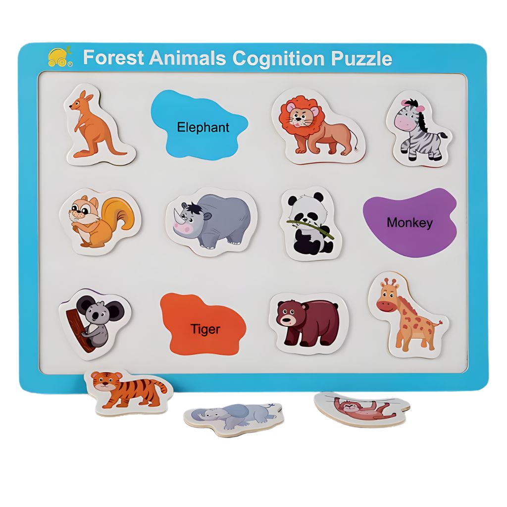 Tablero de Encaje Magnético Animalitos del Bosque