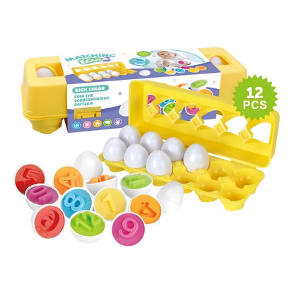 Set de Huevitos Didácticos con Números y Colores